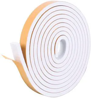 Self Adhesive Foam Tape Weatherstrip 1/2in x 1/4in x 16.5Ft High Density Foam Insulation Strips Seal Weather Stripping with Strong Adhesive for Door and Window Sound Isolation Soundproofing Self Adhesive Foam Tape Weatherstrip 1/2in x 1/4in x 16.5Ft High Density Foam Insulation Strips Seal Weather Stripping with Strong Adhesive for Door and Window Sound Isolation Soundproofing