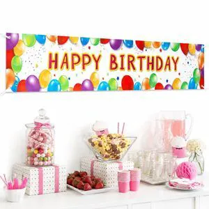 Happy Birthday Banner Balloon Sign Huge Party Supplies 6 Feet | Birthday Party Decoration Supplies Colorful Fence Outdoor Giant Flags Photo Prop Backdrop Outside Happy Birthday Banner Balloon Sign Huge Party Supplies 6 Feet | Birthday Party Decoration Supplies Colorful Fence Outdoor Giant Flags Photo Prop Backdrop Outside