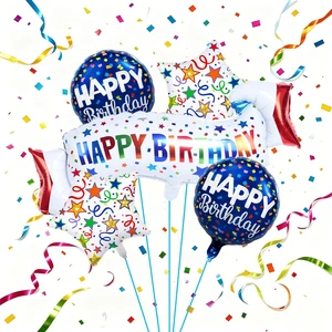 Birthday Decoration Set Colorful Happy Birthday Banner Balloon,Star and Circle Mylar Foil Balloon for Birthday Decorations and Party Supplies 5PCS Birthday Decoration Set Colorful Happy Birthday Banner Balloon,Star and Circle Mylar Foil Balloon for Birthday Decorations and Party Supplies 5PCS