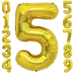 Gold 5 Balloon Number,40 Inch Number 5 Balloon Large Gold 5 Foil Mylar Helium Balloon for Birthday Party Decorations Gold 5 Balloon Number,40 Inch Number 5 Balloon Large Gold 5 Foil Mylar Helium Balloon for Birthday Party Decorations