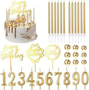34 Pcs Happy Birthday Cake Toppers Candles,Gold | Birthday Candles for Women Men, Gold Happy Birthday Cake Toppers, DIY Cake Toppers, 0-9 Candles, Wedding Anniversary Party 34 Pcs Happy Birthday Cake Toppers Candles,Gold | Birthday Candles for Women Men, Gold Happy Birthday Cake Toppers, DIY Cake Toppers, 0-9 Candles, Wedding Anniversary Party