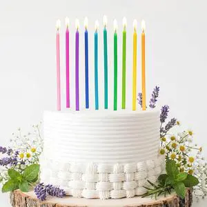 40-Count Rainbow Long Thin Birthday Candles, Cake Candles, Birthday Parties, Wedding Decorations, Party Candles 40-Count Rainbow Long Thin Birthday Candles, Cake Candles, Birthday Parties, Wedding Decorations, Party Candles