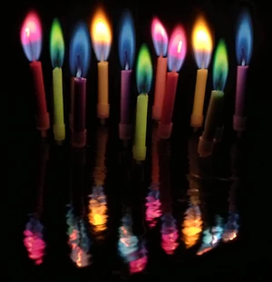 Amazing Colorflame Multicolor Happy Birthday Candles and Holders (12 Count),Unscented Amazing Colorflame Multicolor Happy Birthday Candles and Holders (12 Count),Unscented