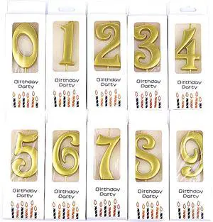 10-Pieces Numeral Birthday Candles, Birthday Digital Candle Baking Dessert Cake Party Romantic Atmosphere Decoration Number 0-9 Cake Top Decoration for Birthdays Wedding Anniversaries Parties 10-Pieces Numeral Birthday Candles, Birthday Digital Candle Baking Dessert Cake Party Romantic Atmosphere Decoration Number 0-9 Cake Top Decoration for Birthdays Wedding Anniversaries Parties