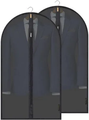 2PK Garment Bags for Hanging Clothes, 40" Suit Bag for Closet | Tear Resistant PEVA Material, Dust & Moisture Protection, Wrinkle-Free Storage, Smooth Glide Zipper, Translucent Design 2PK Garment Bags for Hanging Clothes, 40" Suit Bag for Closet | Tear Resistant PEVA Material, Dust & Moisture Protection, Wrinkle-Free Storage, Smooth Glide Zipper, Translucent Design