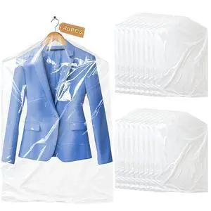 40 Pack Garment Bags - Set of 40, 60x90cm Plastic Dry Cleaning Bags for Hanging Clothes Storage 40 Pack Garment Bags - Set of 40, 60x90cm Plastic Dry Cleaning Bags for Hanging Clothes Storage