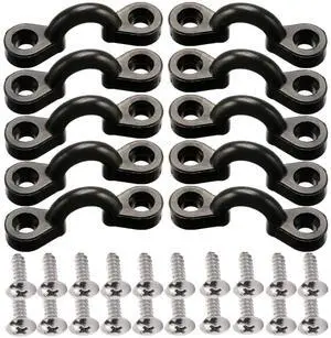 Kayak Pad Eye Kit, 10PCS Nylon Bungee Deck Loops Tie Down Pad Eye with 20 Screws for Boat Kayak Deck Rigging Kit Kayak Pad Eye Kit, 10PCS Nylon Bungee Deck Loops Tie Down Pad Eye with 20 Screws for Boat Kayak Deck Rigging Kit