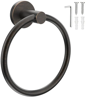 Towel Holder for Bathroom Wall Oil Rubbed Bronze Towel Ring | Stainless Steel Hand Towel Holder Heavy Duty Screw-in Towel Hanger for Bathrooms Towel Holder for Bathroom Wall Oil Rubbed Bronze Towel Ring | Stainless Steel Hand Towel Holder Heavy Duty Screw-in Towel Hanger for Bathrooms