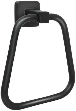 Towel Holder for Bathroom Wall Matte Black Towel Ring Stainless Steel Hand Towel Holder Heavy Duty Towel Hanger for Bath, Kitchen (Black) Towel Holder for Bathroom Wall Matte Black Towel Ring Stainless Steel Hand Towel Holder Heavy Duty Towel Hanger for Bath, Kitchen (Black)