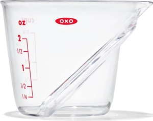 Good Grips Mini Angled Measuring Cup | Read Measurements from Above, Compact Size, Small Liquid Measurement Cup, Ounces & mL, Dishwasher Safe Good Grips Mini Angled Measuring Cup | Read Measurements from Above, Compact Size, Small Liquid Measurement Cup, Ounces & mL, Dishwasher Safe