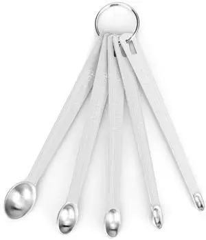5pcs Mini Measuring Spoon Set, Heavy Duty Stainless Steel | Cooking Baking, Tablespoon Teaspoon for Dry or Liquid Ingredients, Fits in Spice Jar, 1/64 1/32 1/16 1/8 1/4 tsp 5pcs Mini Measuring Spoon Set, Heavy Duty Stainless Steel | Cooking Baking, Tablespoon Teaspoon for Dry or Liquid Ingredients, Fits in Spice Jar, 1/64 1/32 1/16 1/8 1/4 tsp