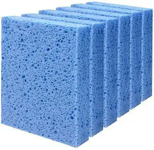 6 Pack Biodegradable Natural Kitchen Sponge Dish Sponges, Large Size, Blue | Natural Cellulose, Pop-Up, Eco-Friendly, Heavy Duty, Non-Scratch, Kitchen, Bathroom, Multipurpose, Odor Resistant 6 Pack Biodegradable Natural Kitchen Sponge Dish Sponges, Large Size, Blue | Natural Cellulose, Pop-Up, Eco-Friendly, Heavy Duty, Non-Scratch, Kitchen, Bathroom, Multipurpose, Odor Resistant
