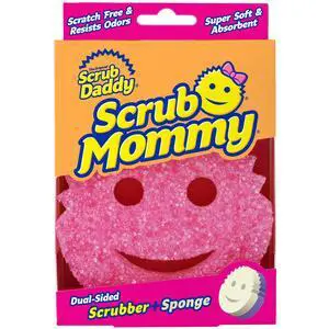 Dual Sided Texture Changing Sponge/Scrubber - Super Absorbent Sponge Side - Scrub Mommy (Pink) - 1 Count Dual Sided Texture Changing Sponge/Scrubber - Super Absorbent Sponge Side - Scrub Mommy (Pink) - 1 Count