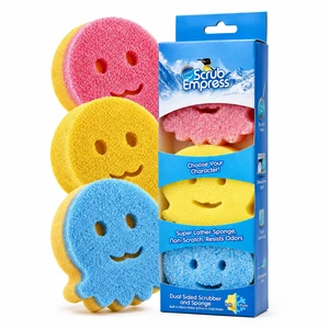 Scrub Empress Dish Sponge 3 Pack-1PC - Non Scratch Kitchen Sponges | Dual-Sided Kitchen Sponge, Dish Sponge 3 Pack, Non scratch sponges, Dishwasher Safe & Odor Resistant, Soft in Warm Water Scrub Empress Dish Sponge 3 Pack-1PC - Non Scratch Kitchen Sponges | Dual-Sided Kitchen Sponge, Dish Sponge 3 Pack, Non scratch sponges, Dishwasher Safe & Odor Resistant, Soft in Warm Water