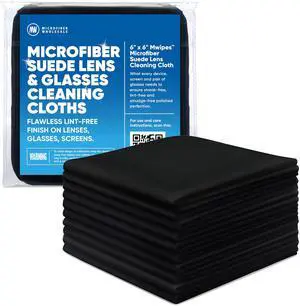 Premium Lens Glasses Cleaning Cloth by Microfiber Wholesale | Black | 6x6 | 10pk | Soft Microfiber Suede | Travel Size Reusable | No Lint Scratch-Free Durable | Lenses Glasses Phones Premium Lens Glasses Cleaning Cloth by Microfiber Wholesale | Black | 6x6 | 10pk | Soft Microfiber Suede | Travel Size Reusable | No Lint Scratch-Free Durable | Lenses Glasses Phones