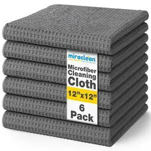Waffle Weave Microfiber Towel, 12 x 12 inches, Barista Towels, Lint Free Cloth, Glass Towels, Waffle Towels Car Detailing, 6 Pack Premium Microfiber Cleaning Cloth Waffle Weave Microfiber Towel, 12 x 12 inches, Barista Towels, Lint Free Cloth, Glass Towels, Waffle Towels Car Detailing, 6 Pack Premium Microfiber Cleaning Cloth