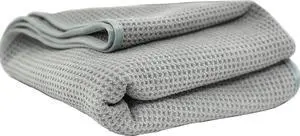 Waffle Weave Gray Matter Microfiber Drying Towel, 25 x 36 in | Waffle-weave towel with soft-banded edges soaks up sheeting water for a fast, scratch-free dry on paint and glass Waffle Weave Gray Matter Microfiber Drying Towel, 25 x 36 in | Waffle-weave towel with soft-banded edges soaks up sheeting water for a fast, scratch-free dry on paint and glass