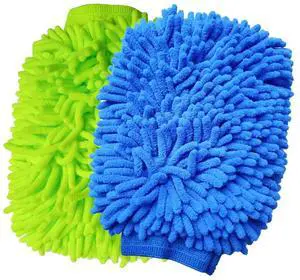 2 Pack Car Wash Mitt Microfiber Chenille Car Wash Mitt Scratch Free for Cars Cleaning,Home Cleaning Mitts(Green/Blue). 2 Pack Car Wash Mitt Microfiber Chenille Car Wash Mitt Scratch Free for Cars Cleaning,Home Cleaning Mitts(Green/Blue).