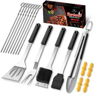 21 Pcs Grill Tools Set,BBQ Grilling Accessories Outdoor Barbecue Utensils | Heavy Duty Stainless Steel,with Gift Box,Grill Tongs,Spatula,Fork,Brush,Corn Holders,Skewers,Grill Gifts for Men 21 Pcs Grill Tools Set,BBQ Grilling Accessories Outdoor Barbecue Utensils | Heavy Duty Stainless Steel,with Gift Box,Grill Tongs,Spatula,Fork,Brush,Corn Holders,Skewers,Grill Gifts for Men