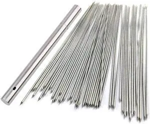 13.4" Barbecue Skewers, 100 PCS Metal Skewers for Grilling, BBQ | Reusable Needle Sticks for Meat, Shrimp, Chicken, Vegetable, Kitchen, Party, Outdoor Cooking with Portable Metal Storage Tube 13.4" Barbecue Skewers, 100 PCS Metal Skewers for Grilling, BBQ | Reusable Needle Sticks for Meat, Shrimp, Chicken, Vegetable, Kitchen, Party, Outdoor Cooking with Portable Metal Storage Tube