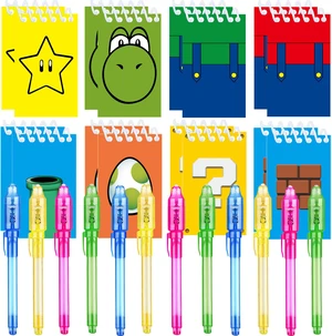 24 Pcs Super Bros Party Favors | Set of 12 Invisible Ink Pen and 12 Super Bros Mini Notepads | Gift Bag Stuffers for Super Bros Party Supplies 24 Pcs Super Bros Party Favors | Set of 12 Invisible Ink Pen and 12 Super Bros Mini Notepads | Gift Bag Stuffers for Super Bros Party Supplies