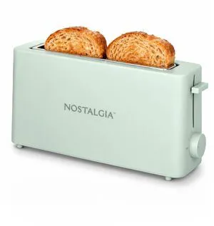 Slim 2-Slice Toaster Wide Slot Space-Saving Design Adjustable Browning Dial 10-inch Long Slot Fits 2 Slices of Bread or Bagel Halves Drop-down Crumb Tray Sage Slim 2-Slice Toaster Wide Slot Space-Saving Design Adjustable Browning Dial 10-inch Long Slot Fits 2 Slices of Bread or Bagel Halves Drop-down Crumb Tray Sage
