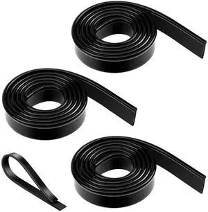 3 Rolls Squeegee Replacement Rubber Blades 41 Inch Silicone Black Blade for Glass Cleaning, Windows, Shower Doors - Scrubber Refill Head 3 Rolls Squeegee Replacement Rubber Blades 41 Inch Silicone Black Blade for Glass Cleaning, Windows, Shower Doors - Scrubber Refill Head