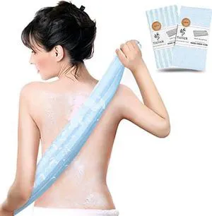 2PCS Exfoliating Washcloth Towel - Exfoliating Body Scrubber Exfoliator, Loofah Sponge Wash Cloth, Korean & Japanse & African Net Sponge Rag - Back Scrubber Washer (Blue) 2PCS Exfoliating Washcloth Towel - Exfoliating Body Scrubber Exfoliator, Loofah Sponge Wash Cloth, Korean & Japanse & African Net Sponge Rag - Back Scrubber Washer (Blue)