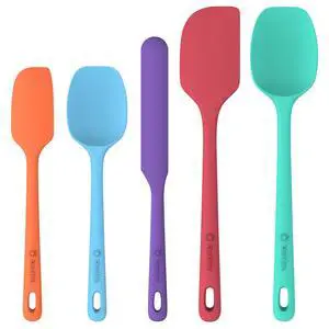 5 Pieces Silicone Spatulas Set, Heat Resistant Rubber Spatula | Food Grade Silicone, Heat Resistant Up to 600°F, Upgrade Strong Handle, Safe for Nonstick Cookware,Ideal for Cooking & Baking 5 Pieces Silicone Spatulas Set, Heat Resistant Rubber Spatula | Food Grade Silicone, Heat Resistant Up to 600°F, Upgrade Strong Handle, Safe for Nonstick Cookware,Ideal for Cooking & Baking