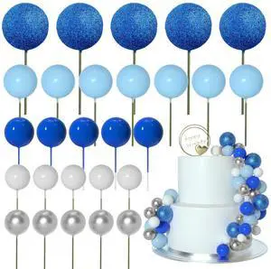 50 Pcs Ball Cake Topper Sticks Mini Balloons for Cake Decoration | Blue White Balls for Cake decorFoam Balls Cake DecorationsSnowflake Party Cake DecorBirthday Cake ToppersCup Cake Toppers 50 Pcs Ball Cake Topper Sticks Mini Balloons for Cake Decoration | Blue White Balls for Cake decorFoam Balls Cake DecorationsSnowflake Party Cake DecorBirthday Cake ToppersCup Cake Toppers