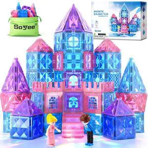 Diamond Magnetic Building Blocks for Kids - Princess Castle Magnetic Tiles Toys for 3-8 Year Old Girls & Boys - 3 4 5 6 Year Old Girl Birthday Xmas Gifts - Educational Toys for Creative Play Diamond Magnetic Building Blocks for Kids - Princess Castle Magnetic Tiles Toys for 3-8 Year Old Girls & Boys - 3 4 5 6 Year Old Girl Birthday Xmas Gifts - Educational Toys for Creative Play