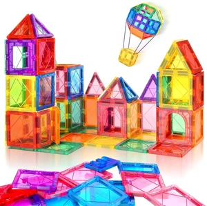Magnetic Tiles for Kids Ages 3-5 4-8 Magnetic Blocks Creative Toys | Magnet Building Block for 3+ Year Old Boys Girls Toddler,Colorful Preschool Educational Construction Christmas Birthday Gifts Magnetic Tiles for Kids Ages 3-5 4-8 Magnetic Blocks Creative Toys | Magnet Building Block for 3+ Year Old Boys Girls Toddler,Colorful Preschool Educational Construction Christmas Birthday Gifts