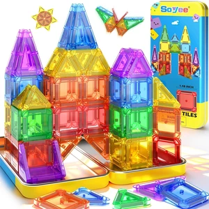 Mini Magnetic Tiles Travel Set STEM Educational Toys for Boys & Girls 3-8 | Outdoor Building Toys Preschool Classroom Must Have Portable Games with Iron Box for Car Airplane Kids Mini Magnetic Tiles Travel Set STEM Educational Toys for Boys & Girls 3-8 | Outdoor Building Toys Preschool Classroom Must Have Portable Games with Iron Box for Car Airplane Kids