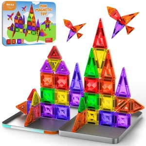 Mini Magnetic Tiles, 45PCS Diamond Pattern Magnetic Tiles Travel Set with Case, Portable Building Toys Creativity Boosting Sensory Toys for Kids Ages 4-8 Toddler Boys Girls Halloween Birthday Gift Mini Magnetic Tiles, 45PCS Diamond Pattern Magnetic Tiles Travel Set with Case, Portable Building Toys Creativity Boosting Sensory Toys for Kids Ages 4-8 Toddler Boys Girls Halloween Birthday Gift