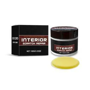 Car Interior Scratch Remover Wax, Dashboard & Leather Repair, 3.53 oz | Restore faded and Fills scuffs on vinyl, plastic and synthetic surfaces, Includes sponge applicator for easy DIY detailing. Car Interior Scratch Remover Wax, Dashboard & Leather Repair, 3.53 oz | Restore faded and Fills scuffs on vinyl, plastic and synthetic surfaces, Includes sponge applicator for easy DIY detailing.