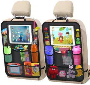 2 Pack Car Backseat Organizer, Car Seat Organizer Kick Mats Back Seat Protector with 11" Tablet Holder, Car Storage Organizer for Kids,10 Storage Pockets Travel Accessories 2 Pack Car Backseat Organizer, Car Seat Organizer Kick Mats Back Seat Protector with 11" Tablet Holder, Car Storage Organizer for Kids,10 Storage Pockets Travel Accessories