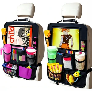 Car Organizer Kick Mats Back Seat Protector, Car Back Seat Organizer with Tablet Holder Pocket for Kids, Travel Accessories with 10 Storage Pockets, 2 Pack Car Organizer Kick Mats Back Seat Protector, Car Back Seat Organizer with Tablet Holder Pocket for Kids, Travel Accessories with 10 Storage Pockets, 2 Pack
