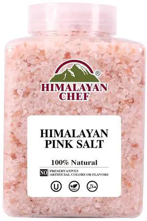 Pink Salt Coarse Grain, 5 lbs Plastic Jar - Pure, , , Mineral-Rich, Ideal for Grinder Refills, Cooking, Seasoning Pink Salt Coarse Grain, 5 lbs Plastic Jar - Pure, , , Mineral-Rich, Ideal for Grinder Refills, Cooking, Seasoning