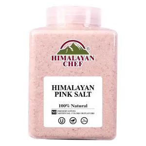 Chef Pink Salt Fine Grain, 5 lbs Plastic Jar - Pure, Natural, , Non-GMO, Mineral-Rich, for Cooking, Seasoning, Baking, Table Use Chef Pink Salt Fine Grain, 5 lbs Plastic Jar - Pure, Natural, , Non-GMO, Mineral-Rich, for Cooking, Seasoning, Baking, Table Use