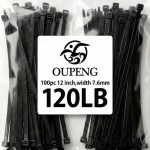 Zip Ties 12 inch Heavy Duty Cable Ties with 120 Pounds Tensile StrengthBlack Zip Ties100 Pack, Wire Ties for Indoor and Outdoor Use. Zip Ties 12 inch Heavy Duty Cable Ties with 120 Pounds Tensile StrengthBlack Zip Ties100 Pack, Wire Ties for Indoor and Outdoor Use.