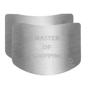 Finger Guards for Cutting, Stainless Steel Finger Guard for Cutting Food, Finger Protectors, Finger Protector, Avoid Hurting when Slicing and Dicing, 2 Pieces Finger Guards for Cutting, Stainless Steel Finger Guard for Cutting Food, Finger Protectors, Finger Protector, Avoid Hurting when Slicing and Dicing, 2 Pieces