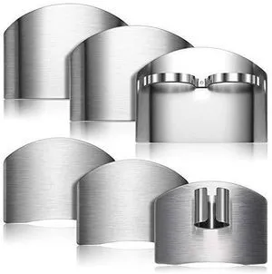 6 Pcs Finger Guards for Cutting Stainless Steel Finger Protectors | Finger Protector for Cutting Food, 2 Styles Hand Guard, Safe Slicing Tool, Adjustable Fit for Food Prep Chopping 6 Pcs Finger Guards for Cutting Stainless Steel Finger Protectors | Finger Protector for Cutting Food, 2 Styles Hand Guard, Safe Slicing Tool, Adjustable Fit for Food Prep Chopping