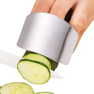 2-PACK Stainless Steel Finger Guard for Slicing & Cutting Protector to Avoid Accidents when Chopping and Dicing Useful Kitchen Tool Gadget 2-PACK Stainless Steel Finger Guard for Slicing & Cutting Protector to Avoid Accidents when Chopping and Dicing Useful Kitchen Tool Gadget
