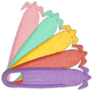 Safety Box Cutter, Package Opener Tool, Safety Knife, 5pcs, Mix color | SK2 Stainless Steel Concealed Blade Safety Cutters with Tape Splitter for Cartons, Cardboard, Wrap, Straps, Film Safety Box Cutter, Package Opener Tool, Safety Knife, 5pcs, Mix color | SK2 Stainless Steel Concealed Blade Safety Cutters with Tape Splitter for Cartons, Cardboard, Wrap, Straps, Film
