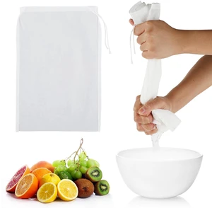 4 Pack Nylon Nut Milk Bag 8 × 12 Inches Fine Mesh Cheese Cloth Multiple Usage Reusable Food Strainer Professional Cold Brew Filter for Straining Juice Coffee Yogurt Tea (Nylon, 12×8 In) 4 Pack Nylon Nut Milk Bag 8 × 12 Inches Fine Mesh Cheese Cloth Multiple Usage Reusable Food Strainer Professional Cold Brew Filter for Straining Juice Coffee Yogurt Tea (Nylon, 12×8 In)