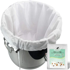 Brew Bag Reusable 2 Pack 22"×26" 250 Micron Fine Mesh Bag for Beer | 5 Gallen with Drawstring for Fruit Cider Apple Grape Wine Press Straining Brew in a Bag Brew Bag Reusable 2 Pack 22"×26" 250 Micron Fine Mesh Bag for Beer | 5 Gallen with Drawstring for Fruit Cider Apple Grape Wine Press Straining Brew in a Bag