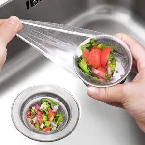 300 Pack Disposable Sink Drain Strainer Mesh Bags, Anti-Clog Filter Nets | Ultra-fine mesh traps food & debris. Fits standard kitchen sink strainers. Tear-resistant polyester for daily kitchen use 300 Pack Disposable Sink Drain Strainer Mesh Bags, Anti-Clog Filter Nets | Ultra-fine mesh traps food & debris. Fits standard kitchen sink strainers. Tear-resistant polyester for daily kitchen use