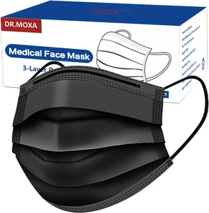 100 Pack Medical Disposable Face Masks ASTM Level 2 Black | Protective 3 Ply Black Face Mask for Adults 100 Pack Medical Disposable Face Masks ASTM Level 2 Black | Protective 3 Ply Black Face Mask for Adults