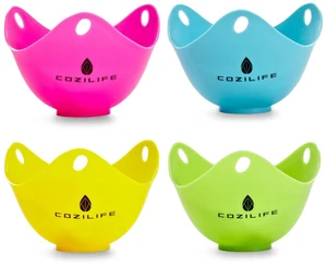 Egg Poacher COZILIFE Silicone Egg Poaching Cups with Ring Standers, For Microwave or Stovetop Egg Cooking, Kraft Box Packing, BPA Free, Pack of 4 Egg Poacher COZILIFE Silicone Egg Poaching Cups with Ring Standers, For Microwave or Stovetop Egg Cooking, Kraft Box Packing, BPA Free, Pack of 4