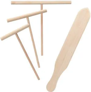 Crepe Spreader and Spatula Set 4-Pack Natural Wood Pancake Tools with 3 T-Shaped Spreaders (3.5", 5", 7") & 13.4" Turner Fits Any Crepe Pan or Maker Crepe Spreader and Spatula Set 4-Pack Natural Wood Pancake Tools with 3 T-Shaped Spreaders (3.5", 5", 7") & 13.4" Turner Fits Any Crepe Pan or Maker